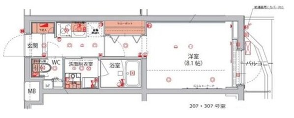 新宿 The Northレジデンスの物件間取画像
